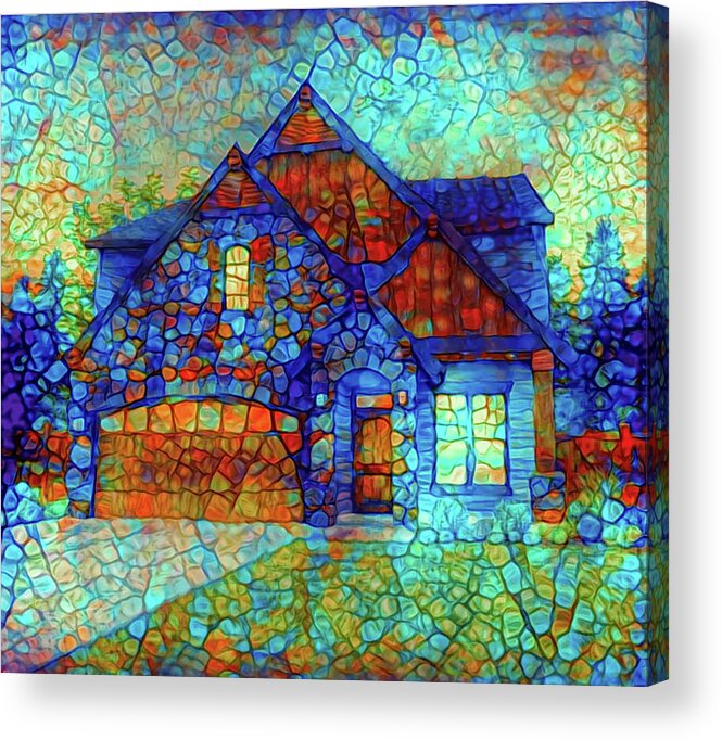 Dream House Acrylic Print featuring the mixed media Dream house by Lilia S