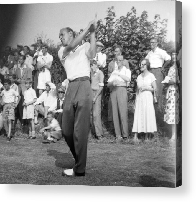 Eric Brown Acrylic Print featuring the photograph Eric Brown - Golfer by Georgia Clare