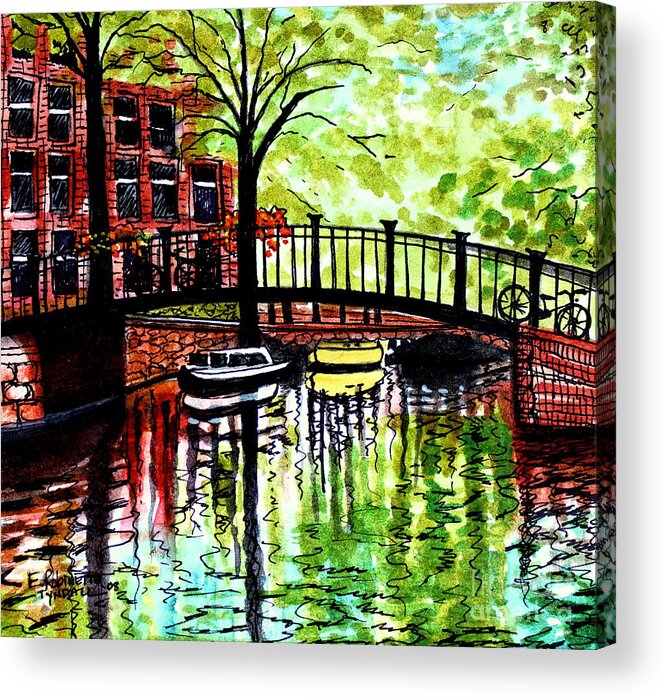 Landscape Acrylic Print featuring the painting European Travels by Elizabeth Robinette Tyndall