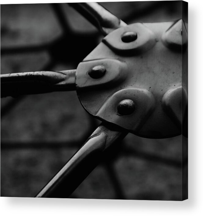 Abstract Acrylic Print featuring the photograph Geodome Climber by Richard Rizzo