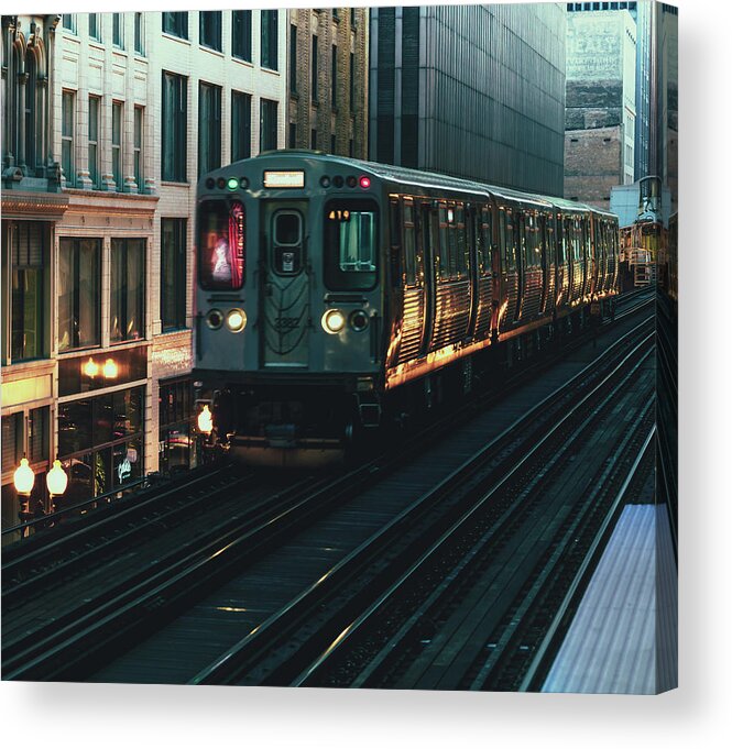 Chicago Acrylic Print featuring the photograph Ghost Train by Nisah Cheatham