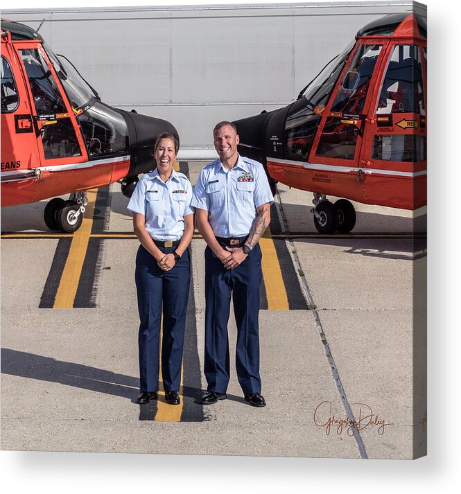 Us Coast Guard Air Station New Orleans All Hands Unit Photo Shoot Acrylic Print featuring the photograph Group 6 by Gregory Daley MPSA