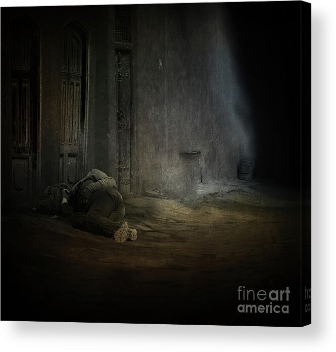 Homeless Acrylic Print featuring the digital art Invisible by Jim Hatch