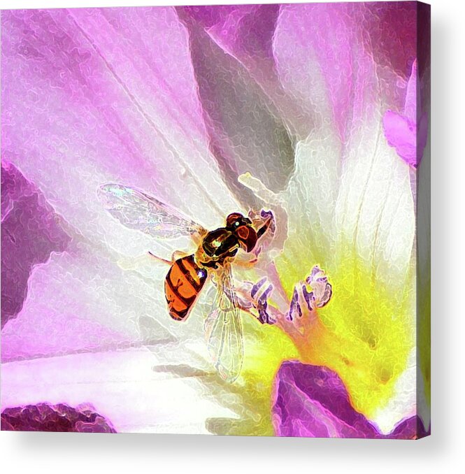 Abstract Acrylic Print featuring the digital art In The Flower Five by Lyle Crump