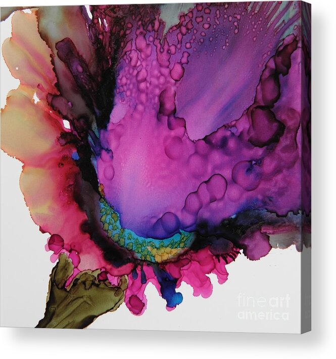 Iris Spray Acrylic Print featuring the painting Iris Spray by Beth Kluth