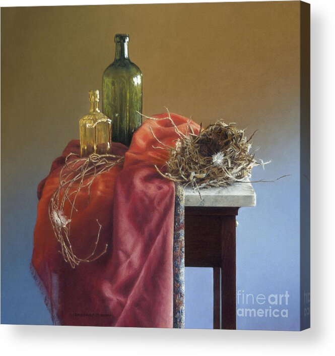 Still Life Acrylic Print featuring the painting Irma's Nest by Barbara Groff