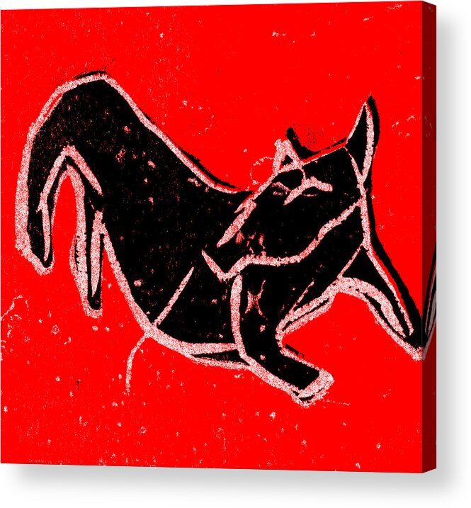 Pig Acrylic Print featuring the digital art Jumping Pig by Edgeworth Johnstone