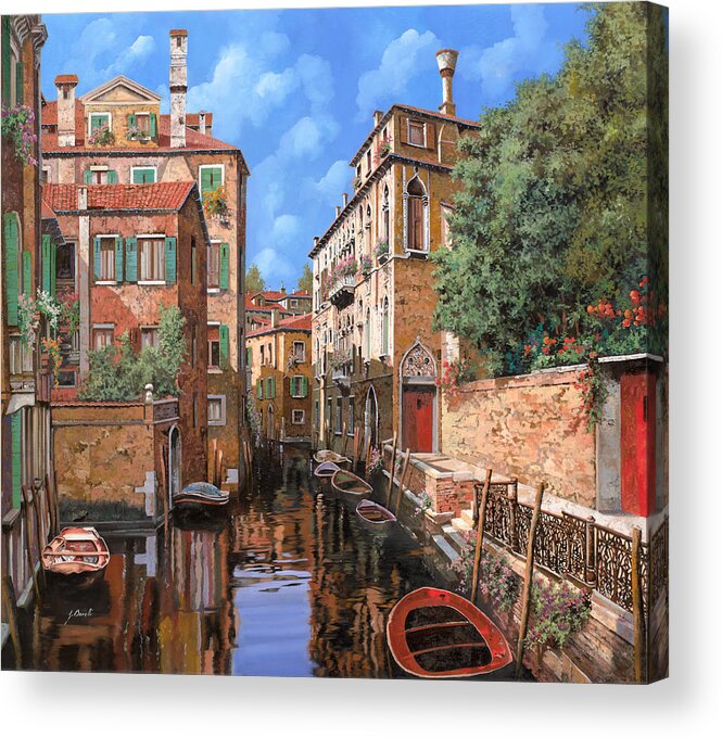 Venice Acrylic Print featuring the painting Luci Di Venezia by Guido Borelli