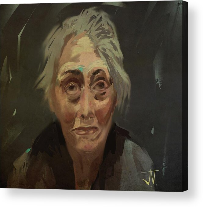 Portrait Acrylic Print featuring the digital art Lydia by Jim Vance
