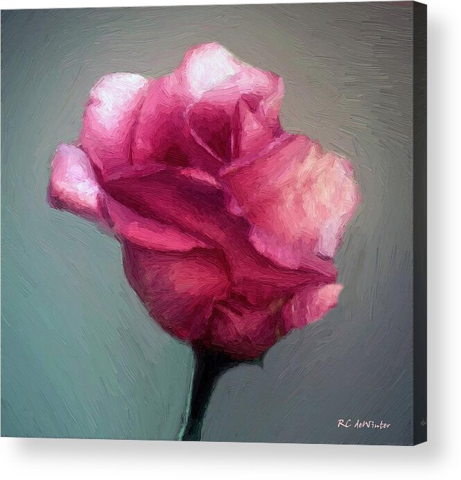 Rose Acrylic Print featuring the painting Miss Melanie by RC DeWinter