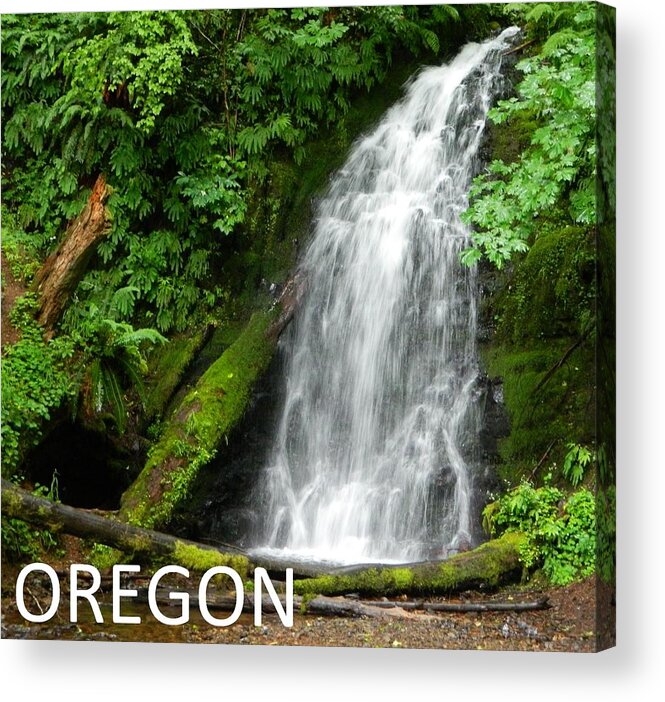 Waterfalls Acrylic Print featuring the photograph Oregon Waterfall by Gallery Of Hope 