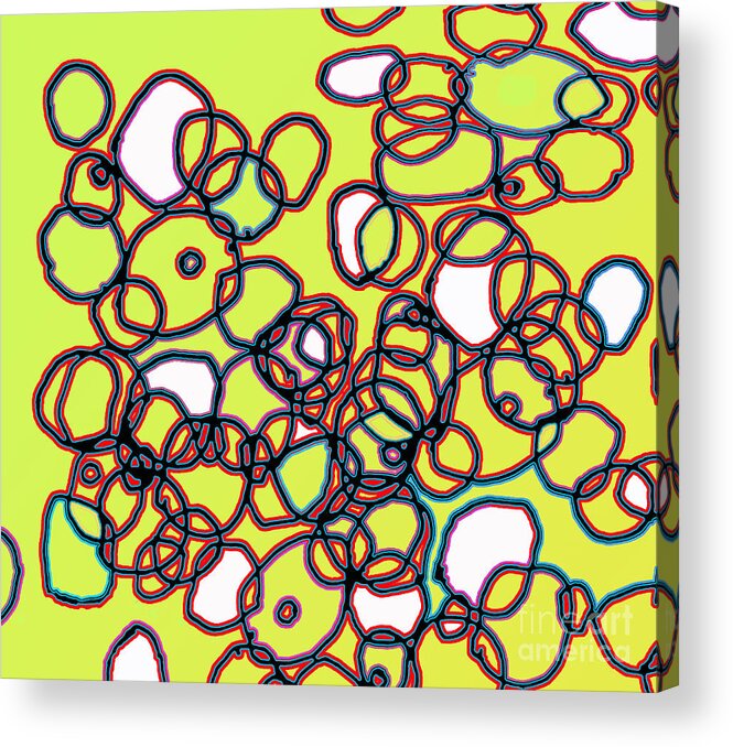 Cell Acrylic Print featuring the digital art Random Cells 4 by Andy Mercer