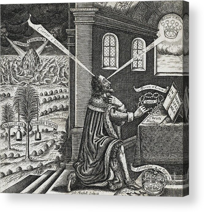 History Acrylic Print featuring the photograph Reliquiae Sacrae Carolinae, Charles I by Folger Shakespeare Library