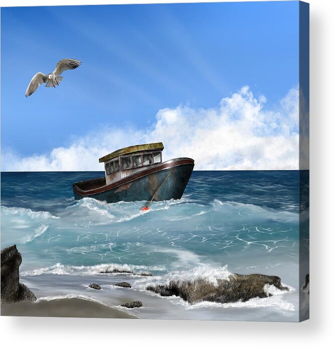 “retiring From The Fleet” Acrylic Print featuring the digital art Retiring from the Fleet by Mark Taylor