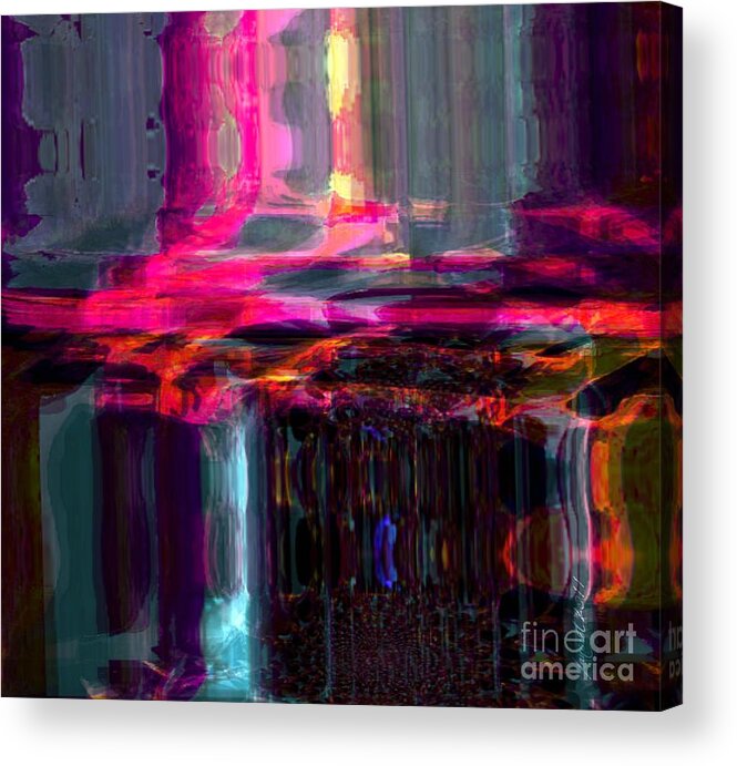 Fania Simon Acrylic Print featuring the mixed media Start by Fania Simon