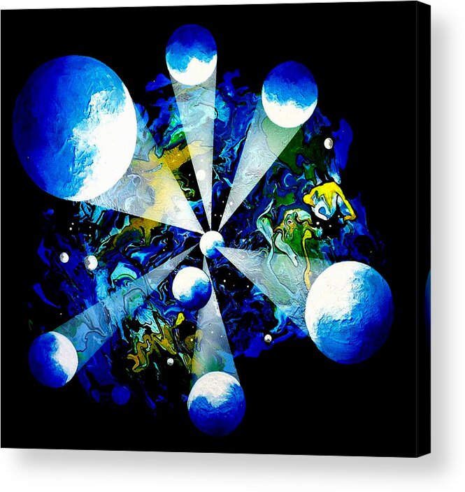Eclipse Acrylic Print featuring the painting Super Soul Eclipse by Pj LockhArt