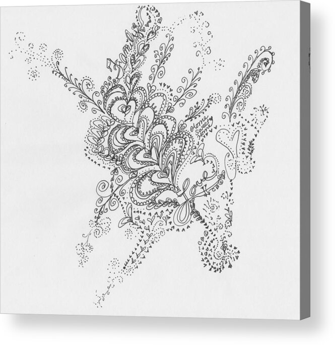 Caregiver Acrylic Print featuring the drawing Swirls by Carole Brecht