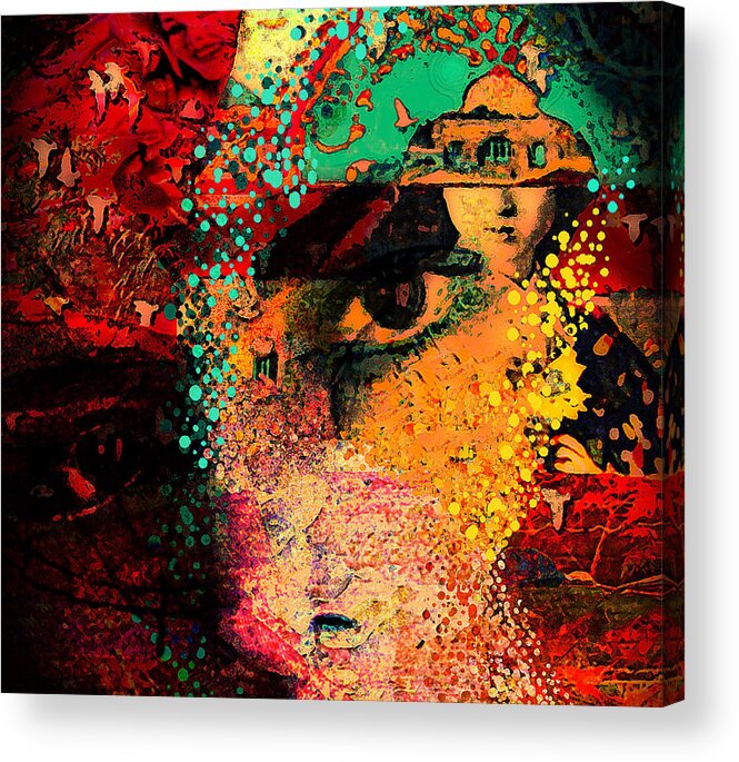 Eyes Acrylic Print featuring the digital art The Mind's Eye by Jeff Burgess