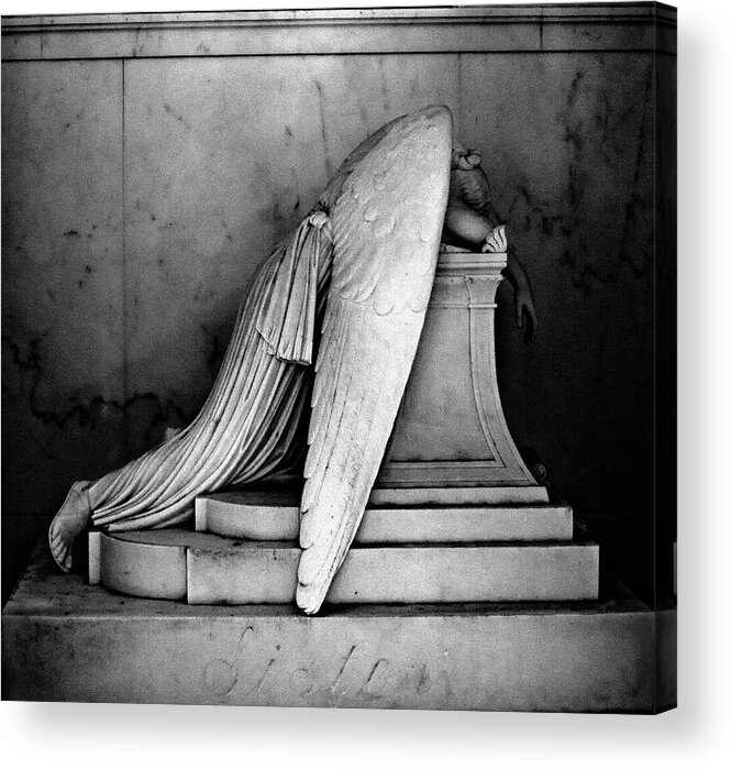 Angel Acrylic Print featuring the photograph The Weeping Angel by Jim Cook