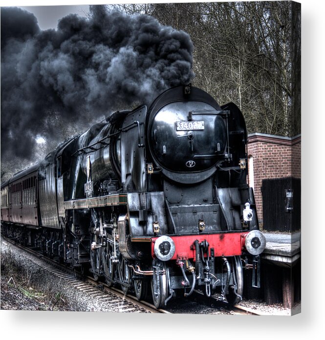 Steam Train Acrylic Print featuring the photograph Under Steam by Tony Serzin