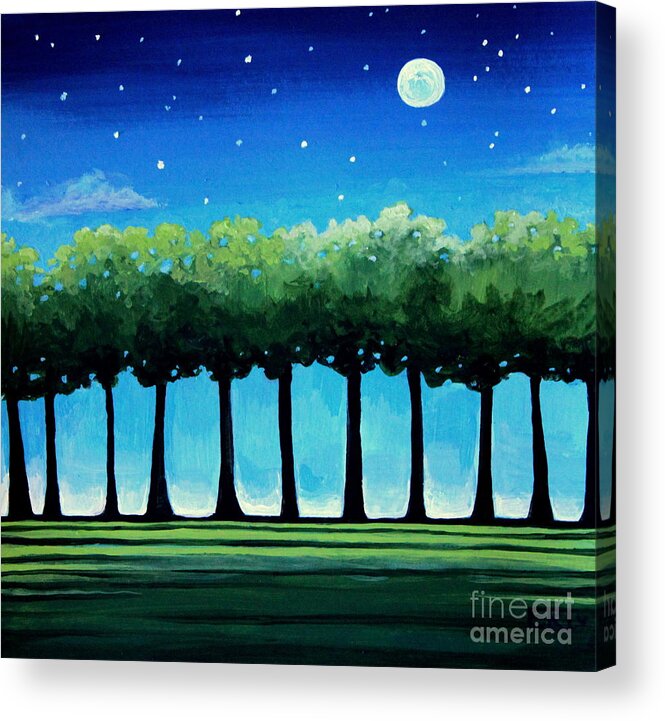 Modern Acrylic Print featuring the painting Under the Stars by Elizabeth Robinette Tyndall