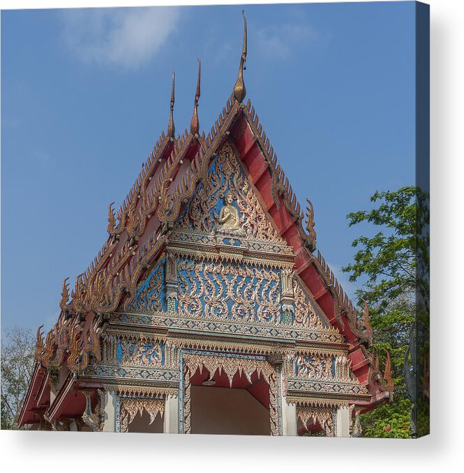 Temple Acrylic Print featuring the photograph Wat Kao Kaew Phra Ubosot Gable DTHCP0020 by Gerry Gantt