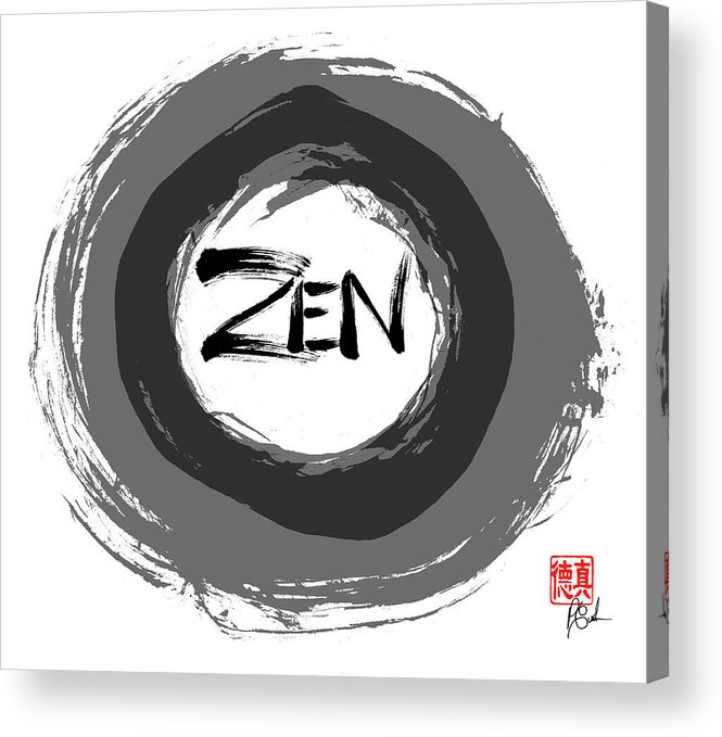 Zen Acrylic Print featuring the painting Zen by Peter Cutler