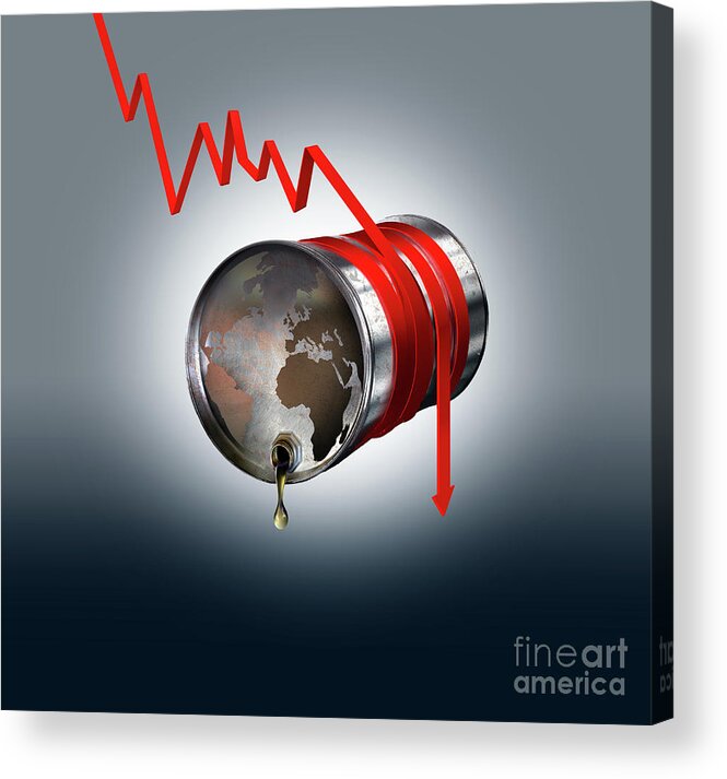 Conceptual Acrylic Print featuring the photograph Global Energy Crisis #1 by Smetek/science Photo Library