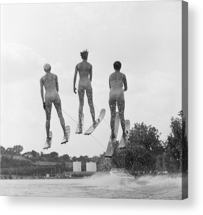 1950-1959 Acrylic Print featuring the photograph Water-ski Jump #1 by Orlando
