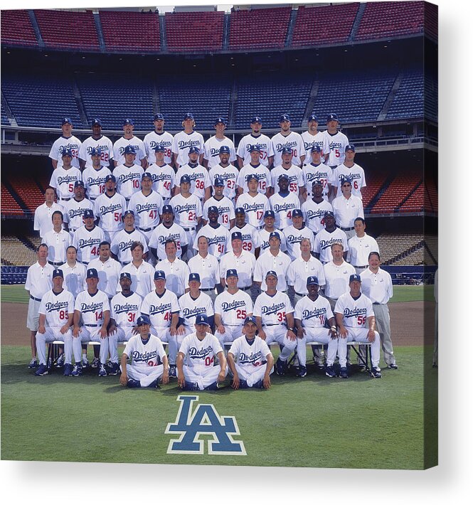 California Acrylic Print featuring the photograph 2004 Los Angeles Dodgers Team Photo by Mlb Photos