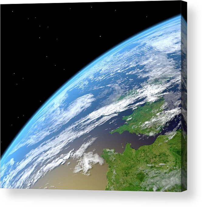 Color Image Acrylic Print featuring the digital art Earth, Artwork by Roger Harris/spl