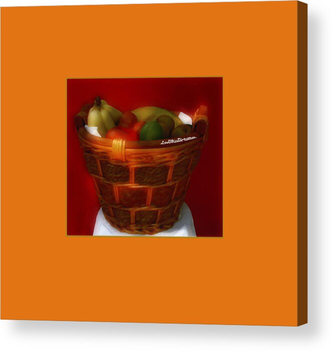 Art Acrylic Print featuring the digital art Fruit Art 37 by Miss Pet Sitter