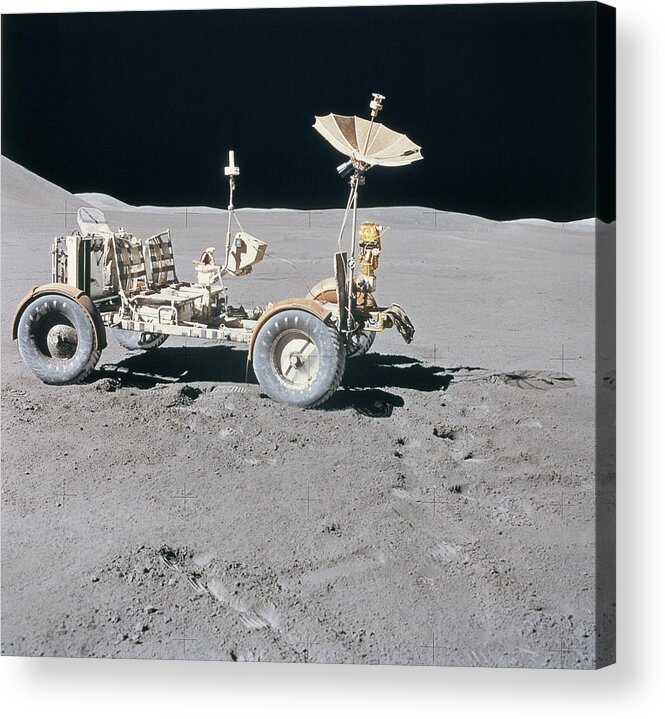 Research Acrylic Print featuring the photograph Lunar Vehicle On The Surface Of The Moon by Stockbyte