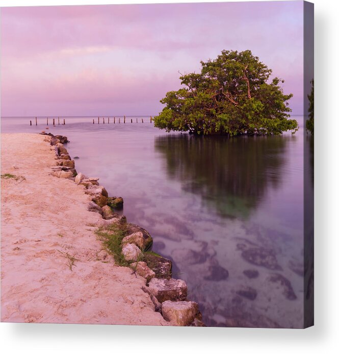 Skyline Acrylic Print featuring the photograph Mayan sea reflection 2 by Silvia Marcoschamer
