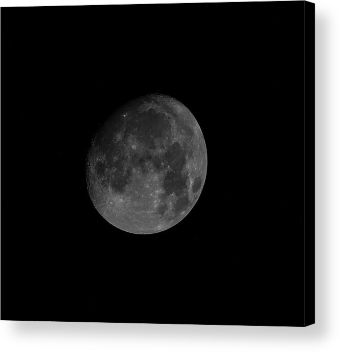Moon Acrylic Print featuring the photograph Moon in a Clear Sky by Alex Lapidus