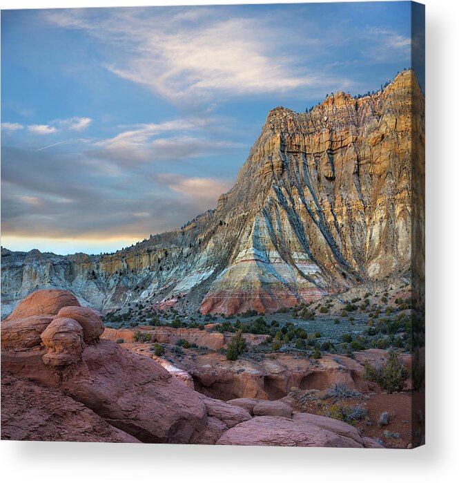 00567614 Acrylic Print featuring the photograph Sandstone Cliff, Kodachrome Basin State Park, Utah by Tim Fitzharris