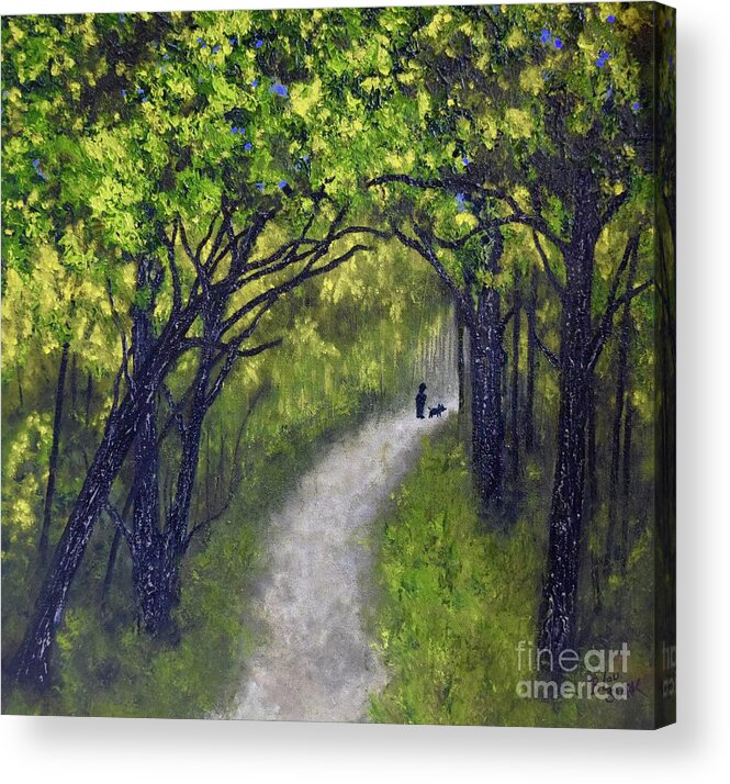 Barrieloustark Acrylic Print featuring the painting Stay the Path by Barrie Stark