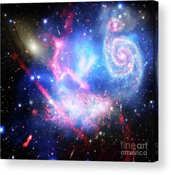 Telescope Acrylic Print featuring the photograph Telescopes Combine to Push Frontier on Galaxy Clusters. by Joaquin Corbalan