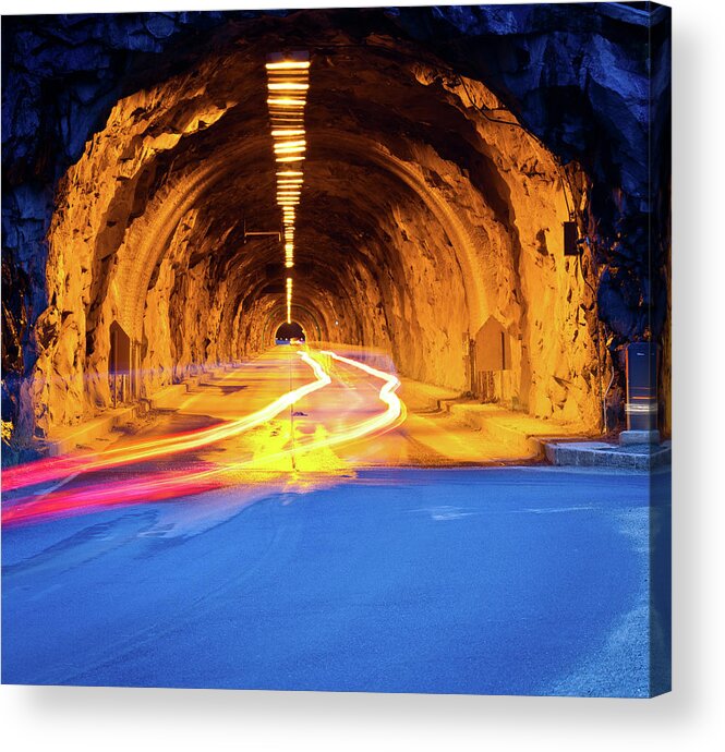 Arch Acrylic Print featuring the photograph Tunnel View by John Lambert @ Lambert Photographic