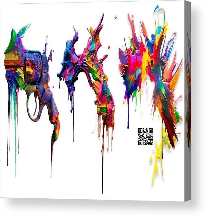 Do It With Art Acrylic Print featuring the digital art Do It With Art Instead by Rafael Salazar
