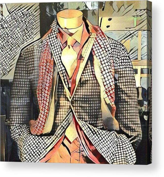 Menswear Acrylic Print featuring the digital art Window Dressing #1 by Juliette Becker