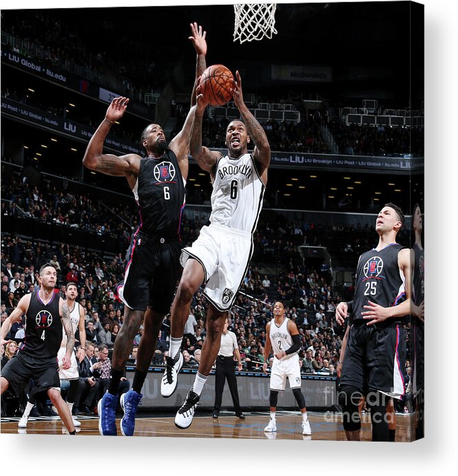 Sean Kilpatrick Acrylic Print featuring the photograph Deandre Jordan and Sean Kilpatrick #2 by Nathaniel S. Butler