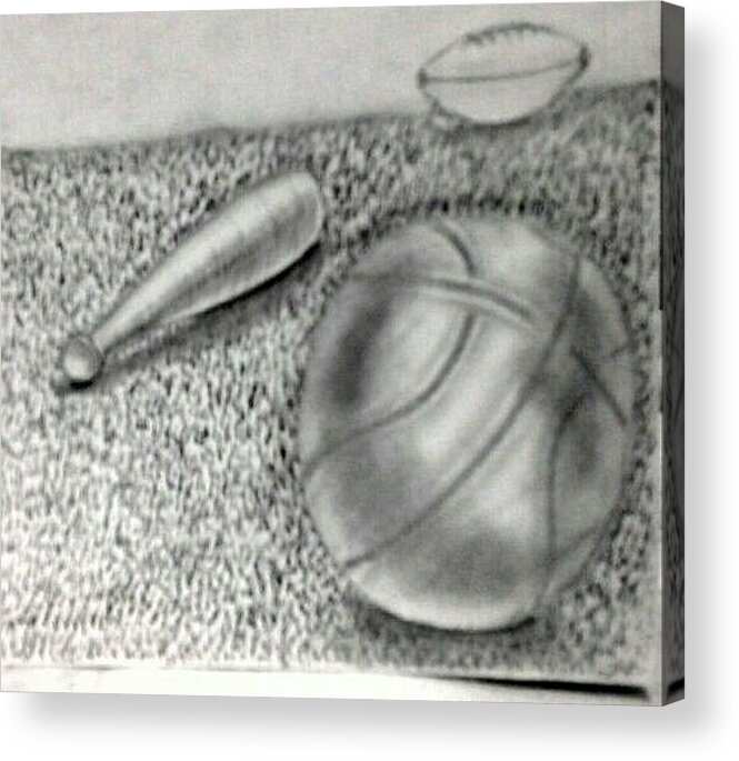 Still Life Acrylic Print featuring the drawing Untitled #21 by Donald C-Note Hooker