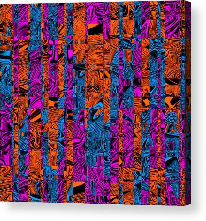 Digital Acrylic Print featuring the digital art Abstract Pattern by Ronald Mills