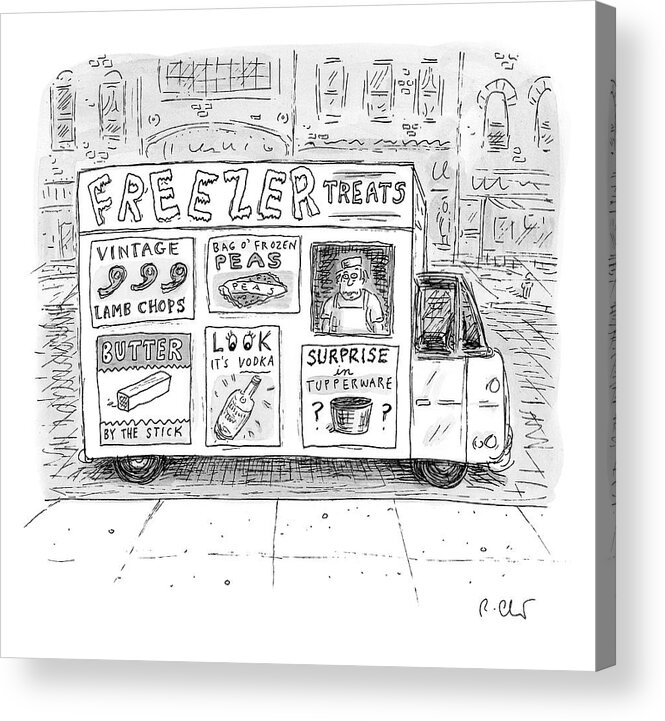 A25723 Acrylic Print featuring the drawing Freezer Treats by Roz Chast
