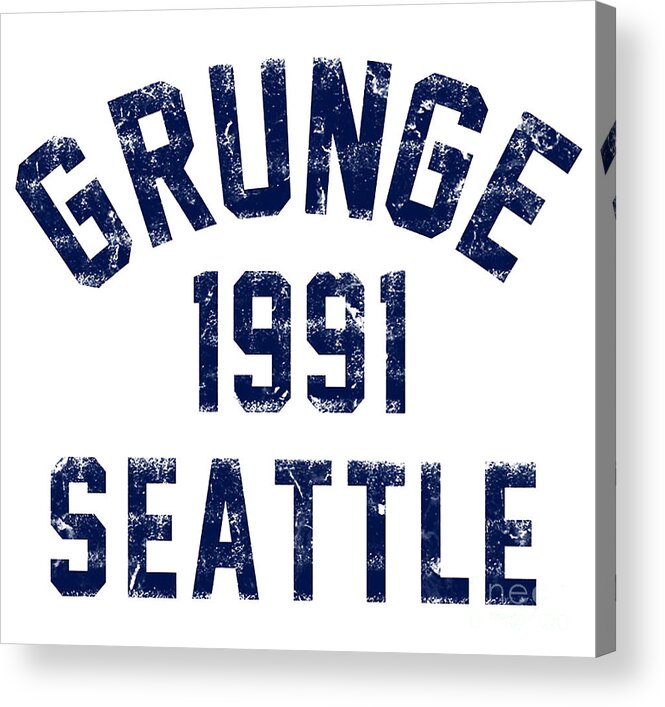 Seattle Acrylic Print featuring the digital art Grunge Seattle by John Rupp