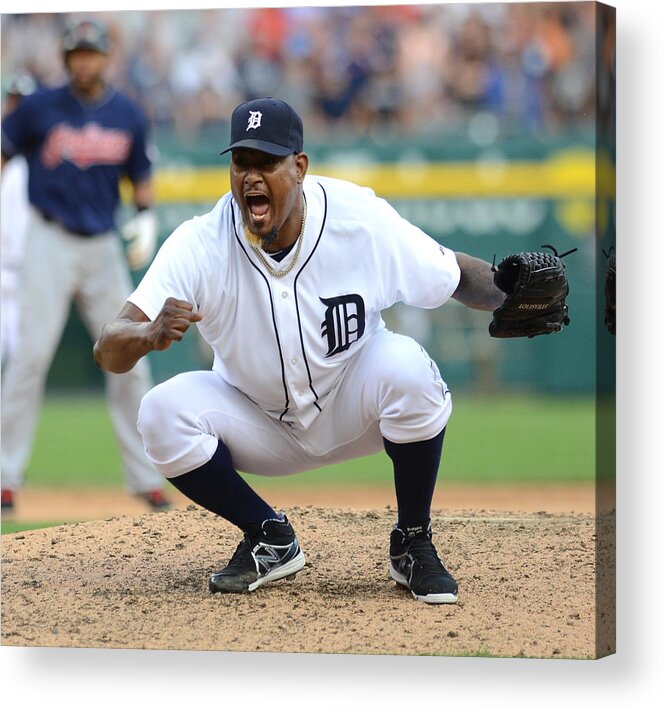 American League Baseball Acrylic Print featuring the photograph Jose Valverde by Mark Cunningham