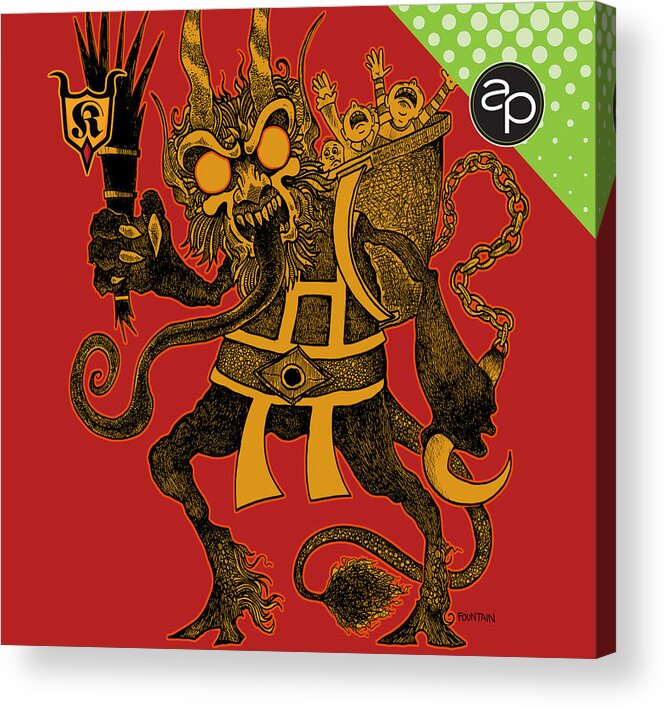 Krampus Acrylic Print featuring the digital art Krewe of Krampus by Art of the Parade Society