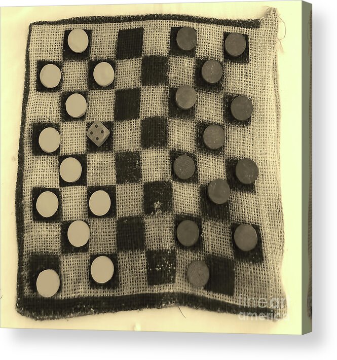 Game Acrylic Print featuring the photograph Lets Play Checkers by D Hackett