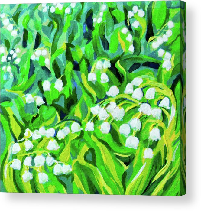 Adherence Acrylic Print featuring the painting Lily of the Valley by Nancy Shuler